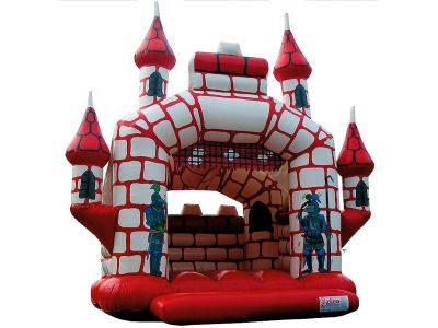 Hüpfburg Ritterburg (rot-weiß) 